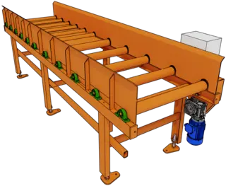 Wirex rulletransportør 4,0 m med drift