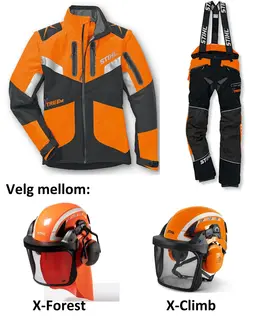 STIHL X-treem verneklærpakke Hjelm, jakke og bukse