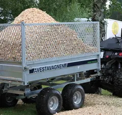 Avestavagnen Tipping Trailer M, gress Komplett vogn med flak, 200xx120x30cm.