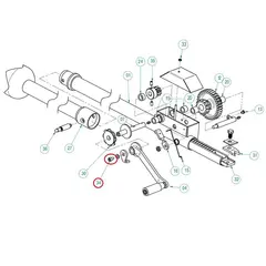 Svedbro Stalpen trefeller, reservedeler Inkl. skrue brakett pos. 34