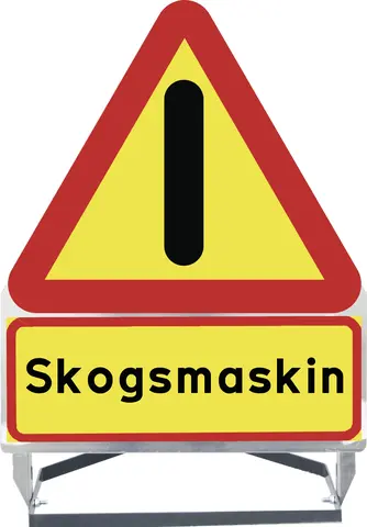 Varselskilt - Skogsmaskin