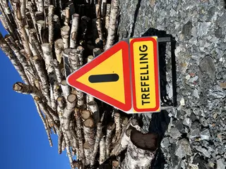 Varselskilt - Trefelling