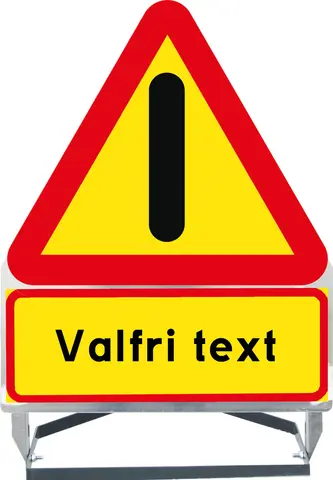 Varselskilt fluoriserende Valgfri tekst/Valgfritt bilde