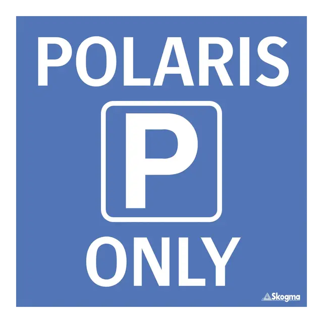 Ledskilt - parkering Polaris only | Skogsutstyr | Norlog AS