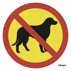 Ledskilt - Forbudt med hund