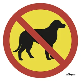 Ledskilt - Forbudt med hund
