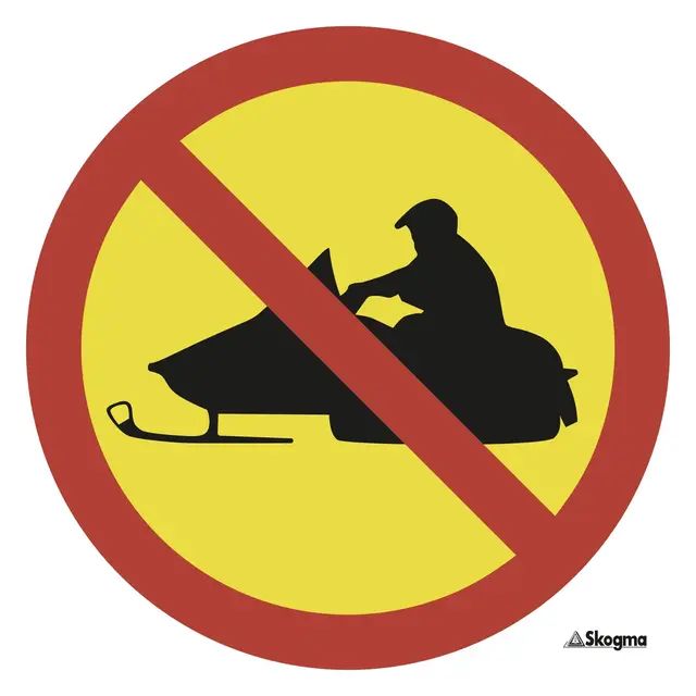 Ledskilt - Forbudt med scooter | Skogsutstyr | Norlog AS