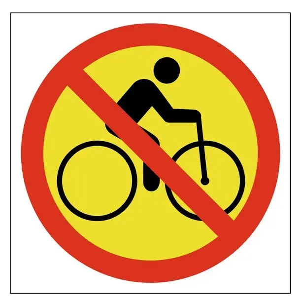 Ledskilt - Forbudt med sykkel | Skogsutstyr | Norlog AS
