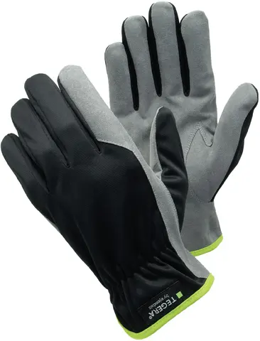 Tegera 321 Syntetisk Skinnhanske Gr&#229;/svart
