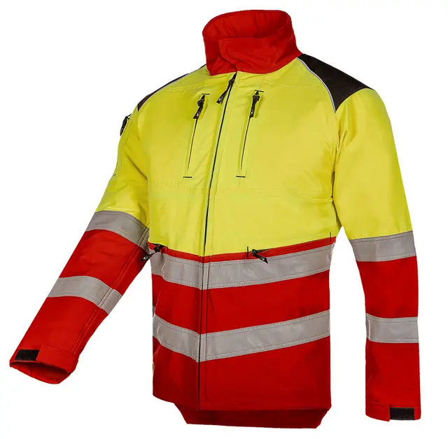 SIP Sagvernsjakke kl1 med varselkl 2 Gul/Rød, Str 2XL. 