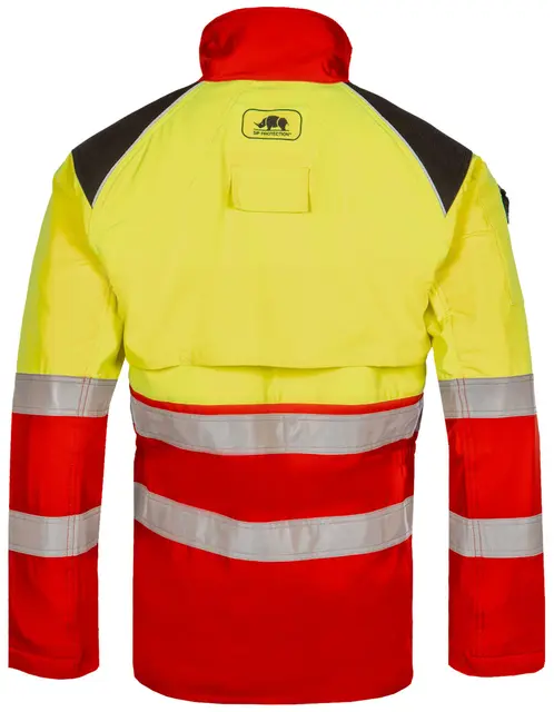 SIP Sagvernsjakke kl1 med varselkl 2 Gul/Rød, Str 2XL. 