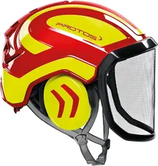 Protos Integral arborist hjelm R&#248;d/Gul