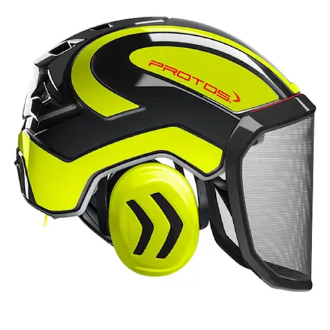 Protos Integral Forest skogshjelm Sort/Gul