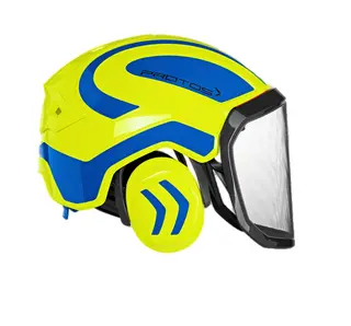 Protos Integral Forest skogshjelm Neongul/Blå