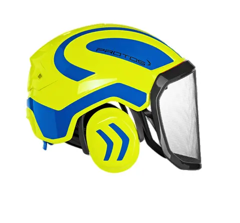 Protos Integral Forest skogshjelm Neongul/Blå