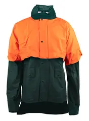 Flexorain Regnjakke Oransje/Oliven, XL