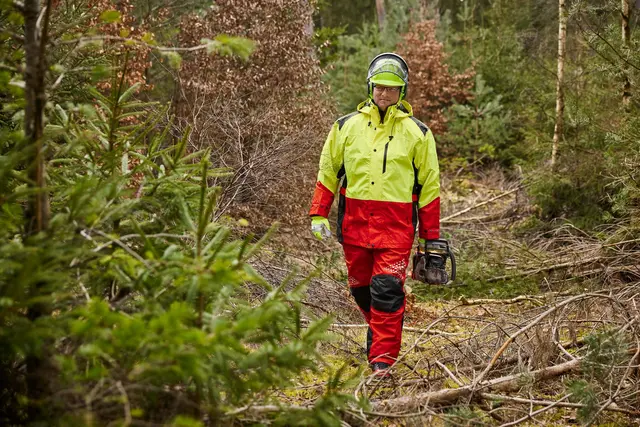 Timbermen Regnjakke Pro Gul/Rød, L 