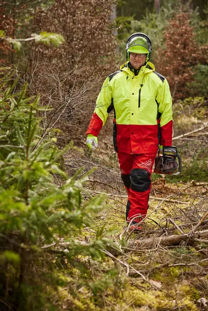 Timbermen Regnbukse Pro Rød/Svart, L 