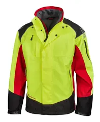 Timbermen regnjakke Gul/R&#248;d, L