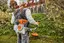 Stihl FS 131 gresstrimmer kraftig Med tr&#229;d, krattkniv og sagblad