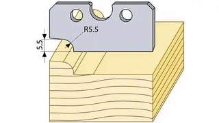 Kutterst&#229;l 95143 HSS Rustikkpanel Med rund kant