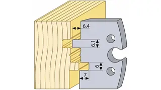 Kutterst&#229;l 95165 HSS Endefresingsprofil 6mm