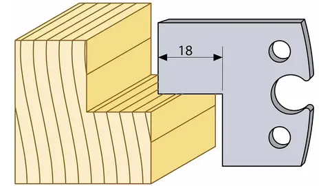 Kutterstål  954740 HSS 5,5mm, 18mm utstikk til dobbelfals