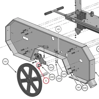 M10 sekskantbolt X 25 mm. pos. 5