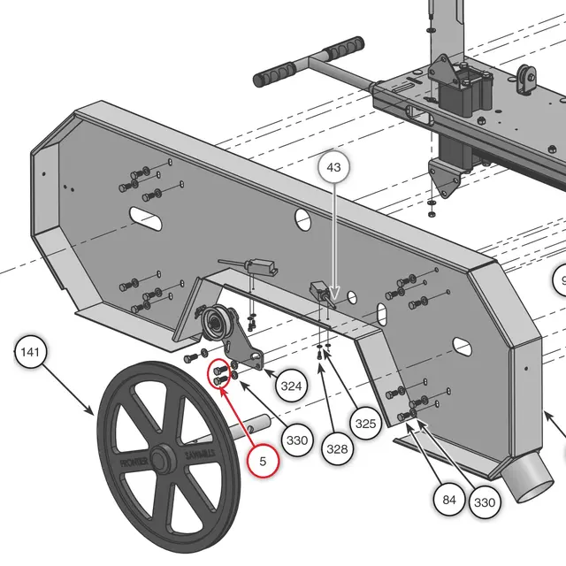 M10 sekskantbolt X 25 mm. pos. 5 | Sagbrukstilbehør | Norlog AS