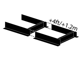 LM29/LM30 hjulgangforlenger 1,2m