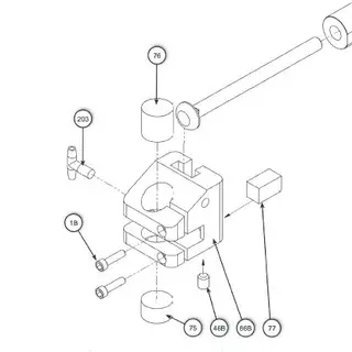 HD36-LMPro aluminiums blokk for keramisk klosser pos.86B