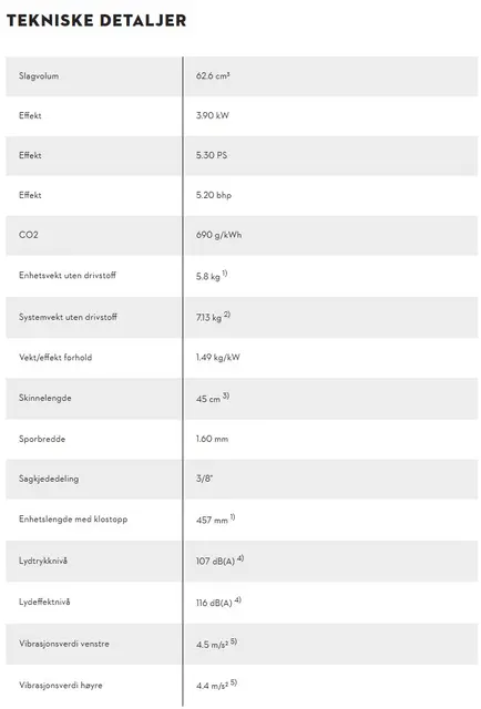 Stihl MS 400.1 C-M VW 62.6ccm, 5,3hk 