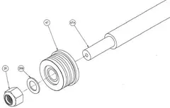 LM29-ML26-MN26 Bandstyrehjul m/lager 32mm (1 1/4") Pos.47