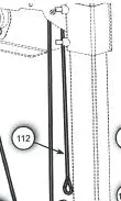 LM29-ML26-MN26 Løftevaier saghode pos.112  233cm