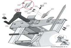 Skjæredybdeindikator Glidende (LM29, ML26 og MN26). pos.38