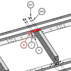 Skinnejusteringsplate (OS23, OS27, OS31) Pos. 9