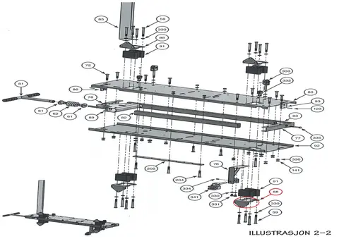 Vernebrakett. pos.88