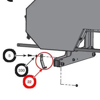 Antirullebrakett (OS23, OS27 og OS31) pos.22